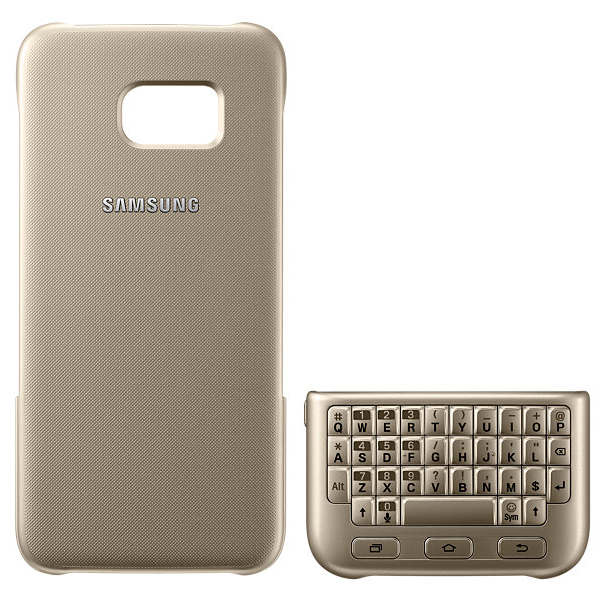 Чохол-клавіатура Keyboard Cover для Samsung Galaxy S7 edge (G935) EJ-CG935UBEGRU - Gold: фото 5 з 8