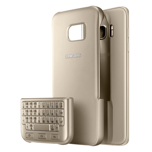 Чохол-клавіатура Keyboard Cover для Samsung Galaxy S7 edge (G935) EJ-CG935UBEGRU - Gold: фото 7 з 8
