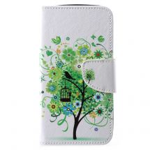 Чехол-книжка Deexe Color Wallet для Motorola Moto E5 Play - Green Tree: фото 1 из 5