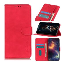 Чехол-книжка KHAZNEH Retro Wallet для Realme C15 - Red: фото 1 из 11