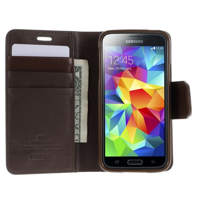 Чехол-книжка MERCURY Sonata Diary для Samsung Galaxy S5 mini - Brown: фото 3 из 8