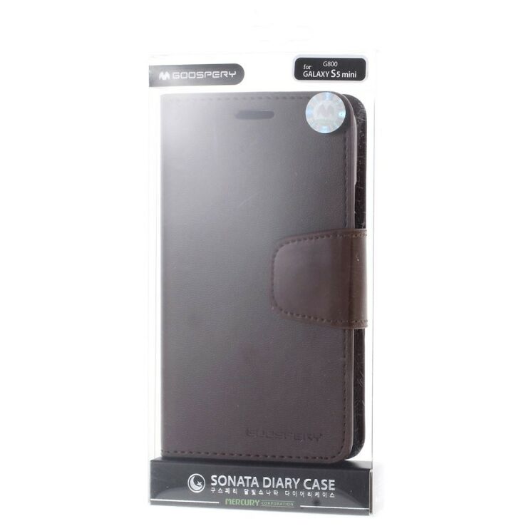 Чохол-книжка MERCURY Sonata Diary для Samsung Galaxy S5 mini - Brown: фото 8 з 8