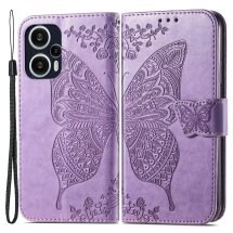 Чехол UniCase Butterfly Pattern для Xiaomi Poco F5 / Redmi Note 12 Turbo - Light Purple: фото 1 из 9