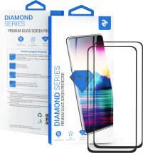 Комплект защитных стекол (2 в 1) 2E Basic Full Glue для Samsung Galaxy A01 (A015) - Black Border: фото 1 из 6