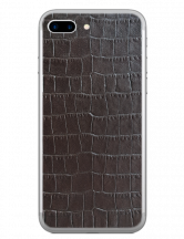 Кожаная наклейка Dark Brown Croco для iPhone 7 Plus / iPhone 8 Plus: фото 1 з 11