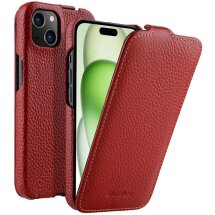 Кожаный чехол MELKCO Jacka Type для Apple iPhone 15 Plus - Red: фото 1 из 6