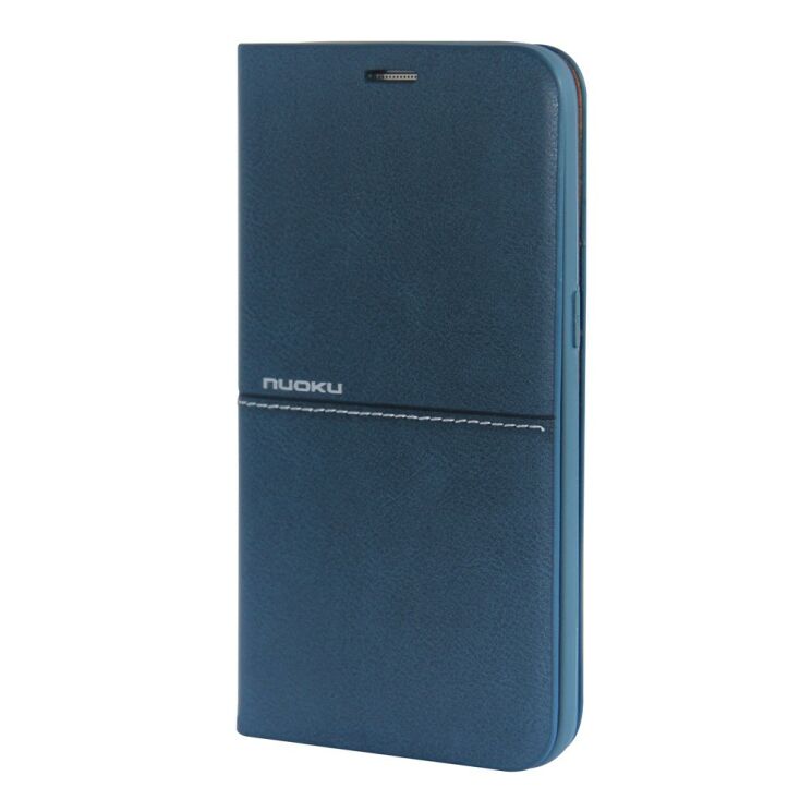 Кожаный чехол NUOKU Royal Series для Samsung Galaxy S7 (G930) - Blue: фото 2 з 6