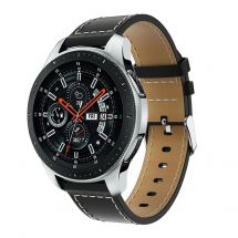 Кожаный ремешок Deexe Classic для Samsung Galaxy Watch 46mm / Watch 3 45mm / Gear S3 - Black: фото 1 из 4