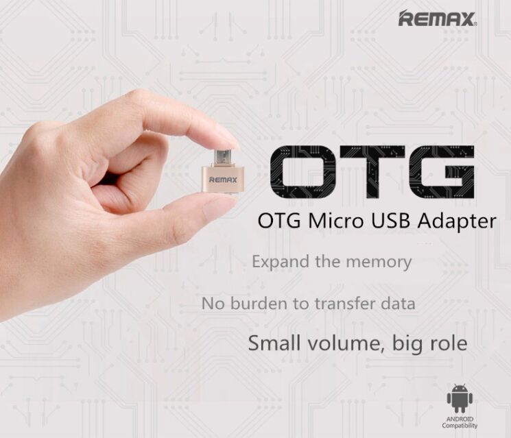 OTG-адаптер Remax для разъема microUSB - Silver: фото 4 из 10