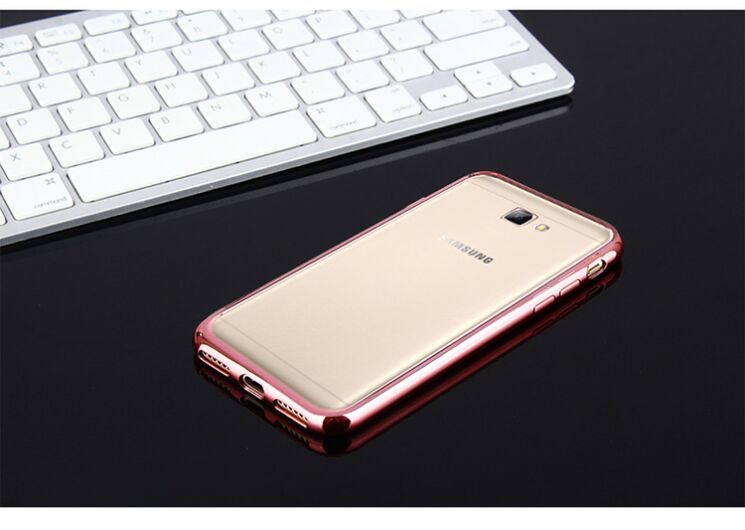 Силіконовий (TPU) чохол Deexe Glossy Border для Samsung Galaxy J5 Prime - Rose Gold: фото 2 з 9