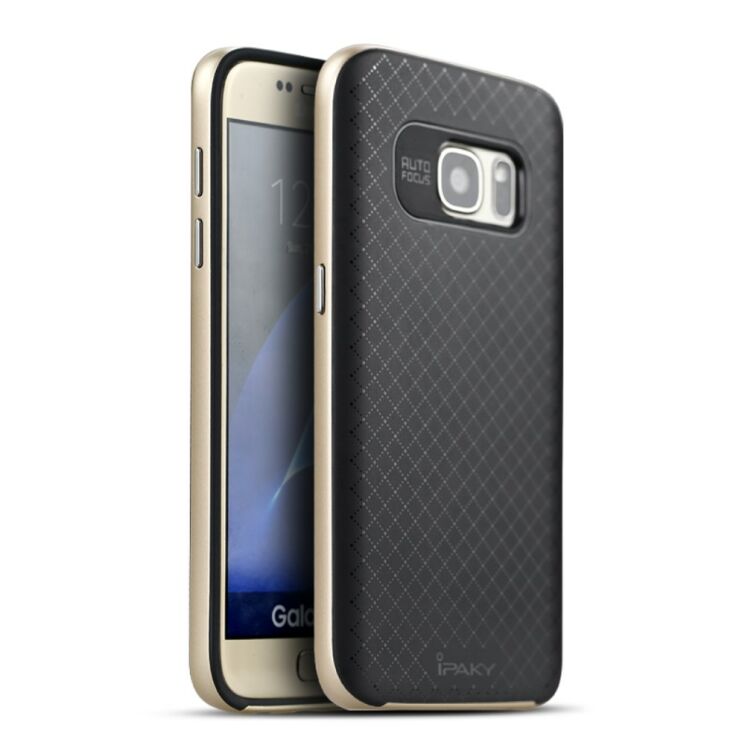 Защитная накладка IPAKY Hybrid Cover для Samsung Galaxy S7 (G930) - Gold: фото 1 из 11