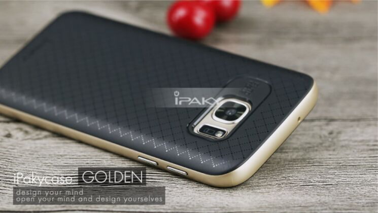 Захисна накладка IPAKY Hybrid Cover для Samsung Galaxy S7 (G930) - Gold: фото 2 з 11