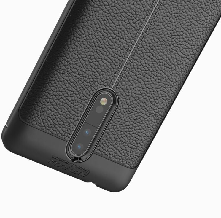 Защитный чехол Deexe Leather Cover для Nokia 8 - Black: фото 12 из 12