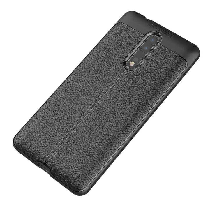 Защитный чехол Deexe Leather Cover для Nokia 8 - Black: фото 2 из 12