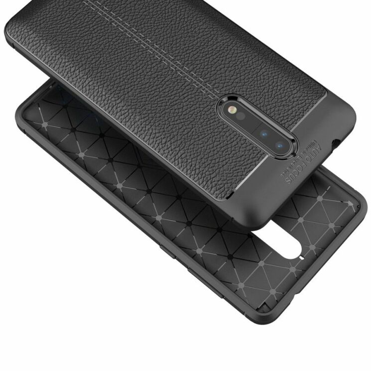 Захисний чохол Deexe Leather Cover для Nokia 8 - Black: фото 3 з 12