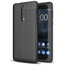 Захисний чохол Deexe Leather Cover для Nokia 8 - Black: фото 1 з 12