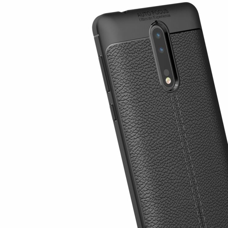 Захисний чохол Deexe Leather Cover для Nokia 8 - Black: фото 4 з 12