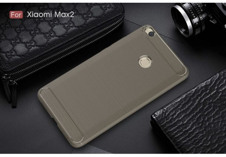 Защитный чехол UniCase Carbon для Xiaomi Mi Max 2 - Gray: фото 2 из 7