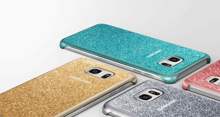 Накладка Glitter Cover для Samsung Galaxy Note 5 (N920) EF-XN920C - Blue: фото 6 из 7