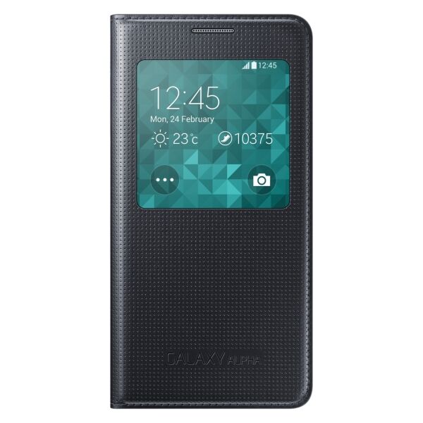 Чехол S View Cover для Samsung Galaxy Alpha (G850F) EF-CG850BBEGRU - Black: фото 1 из 5