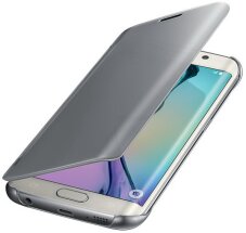 Чехол Clear View Cover для Samsung Galaxy S6 edge (G925) EF-ZG925BBEGRU - Silver: фото 1 из 8