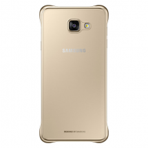 Пластиковая накладка Clear Cover для Samsung Galaxy A7 (2016) EF-QA710CFEGRU - Gold: фото 1 из 5