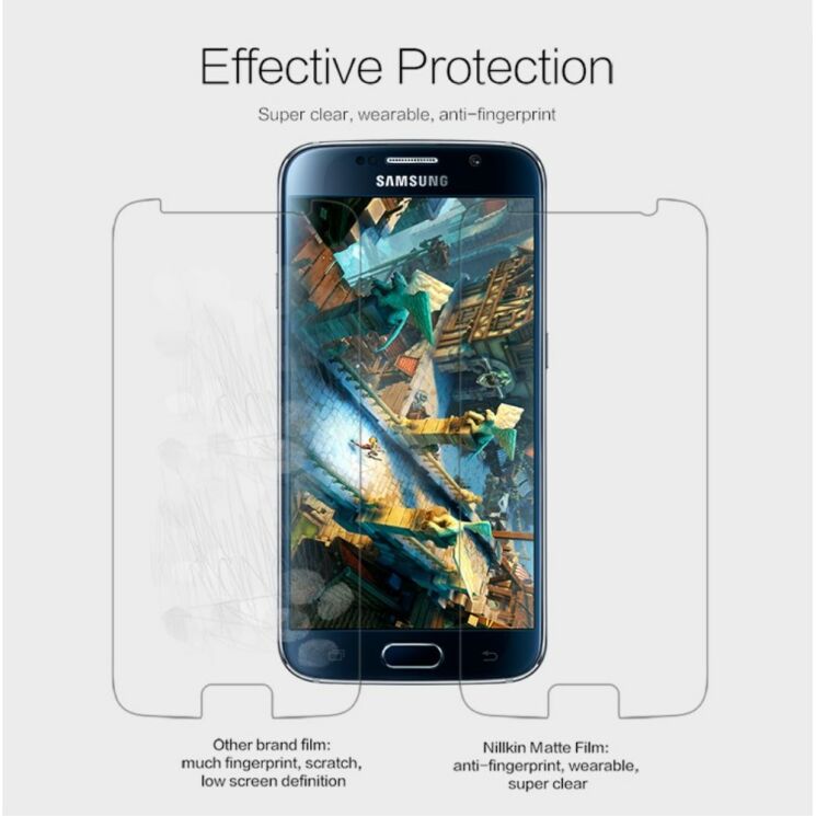 Антибликовая пленка NILLKIN Anti-Glare для Samsung Galaxy S6 (G920): фото 3 з 6
