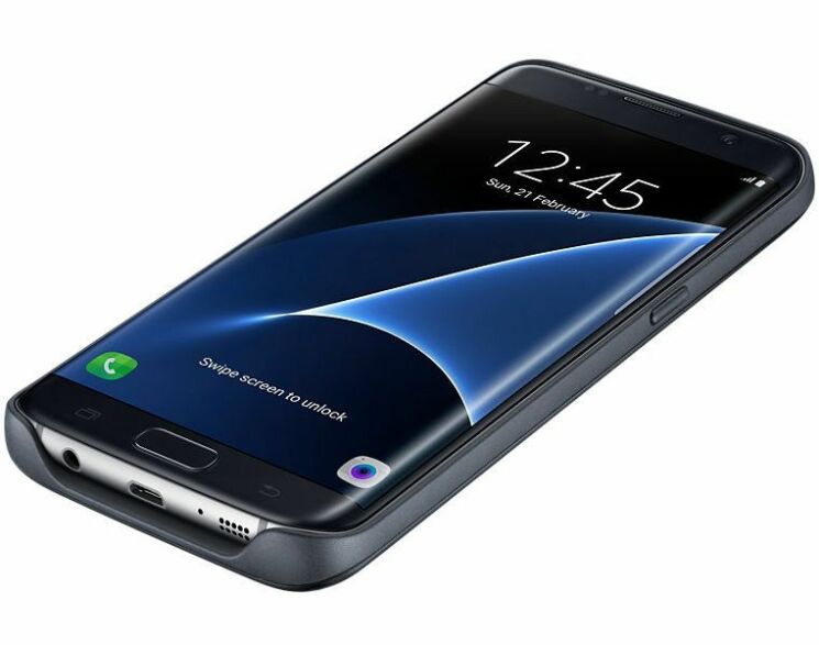 Чехол-аккумулятор Backpack Cover для Samsung Galaxy S7 edge (G935) EP-TG935BBRGRU - Black: фото 4 из 5