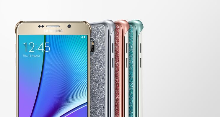 Накладка Glitter Cover для Samsung Galaxy Note 5 (N920) EF-XN920C - Blue: фото 7 из 7