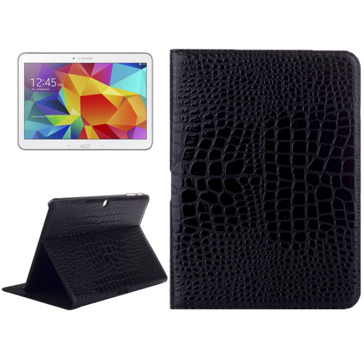 Чохол Deexe Crocodile Style для Samsung Galaxy Tab 4 10.1 (T530/531) - Black: фото 1 з 4