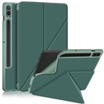 Чохол Deexe Origami Case для Samsung Galaxy Tab S9 (X710/716) - Blackish Green: фото 1 з 7