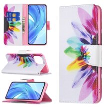 Чехол-книжка Deexe Color Wallet для Xiaomi Mi 11 Lite / 11 Lite NE - Colorful Petals: фото 1 из 8