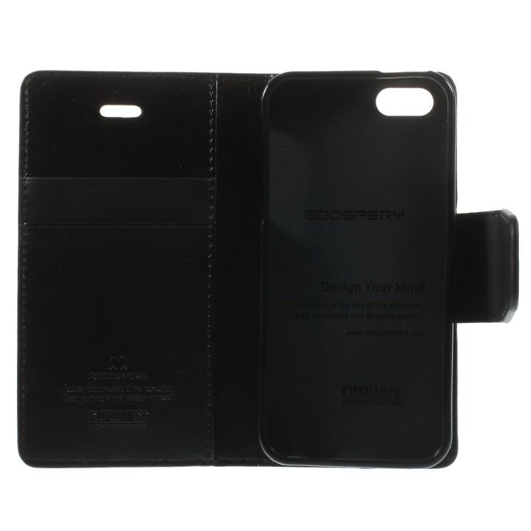 Чохол MERCURY Sonata Diary для iPhone 5/5s/SE - Black: фото 7 з 10