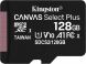 Карта памяти Kingston microSDXC 128GB Canvas Select Plus C10 UHS-I R100MB/s - Black: фото 1 из 3