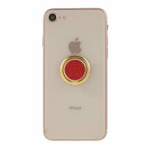 Кольцо-держатель для смартфона Deexe Plaid Series - Red: фото 1 из 6