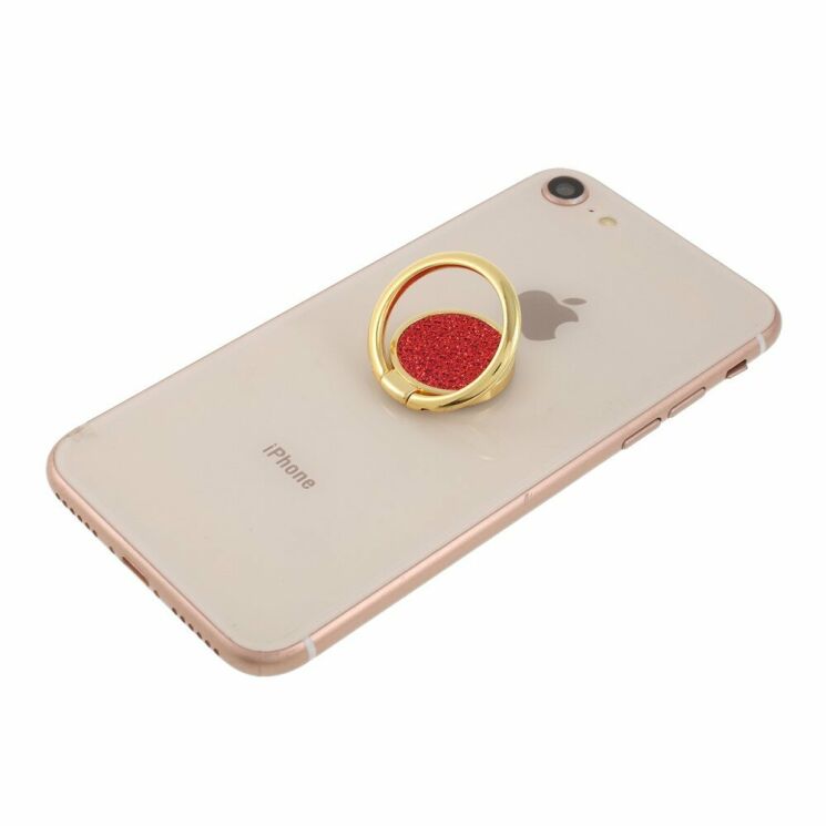 Кольцо-держатель для смартфона Deexe Plaid Series - Red: фото 2 из 6