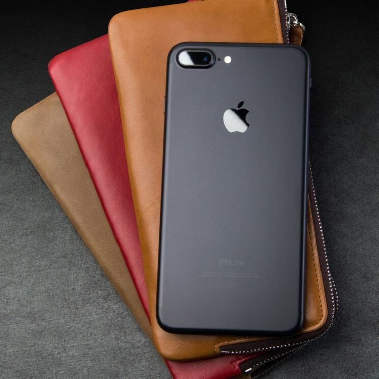 Шкіряний чохол-портмоне QIALINO Modern Wallet для смартфонів - Khaki: фото 5 з 12