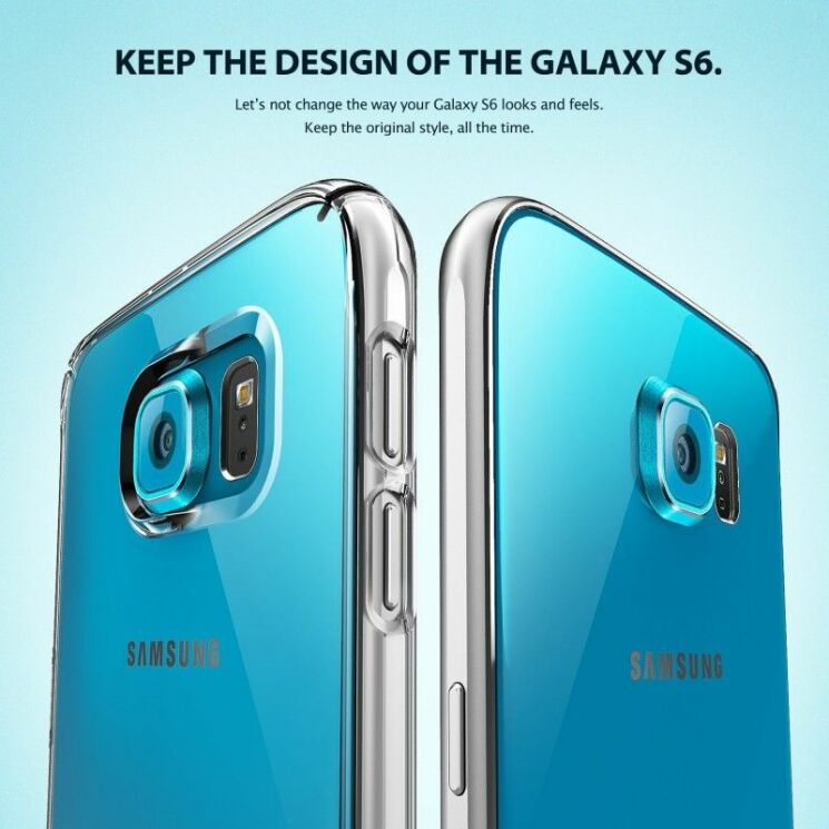 Пластиковая накладка Ringke Slim для Samsung Galaxy S6 (G920) - Gold: фото 5 з 8