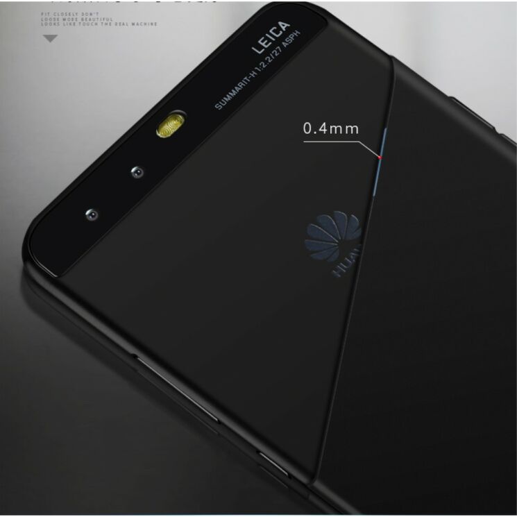 Пластиковий чохол X-LEVEL Slim для Huawei P10 - Black: фото 4 з 10