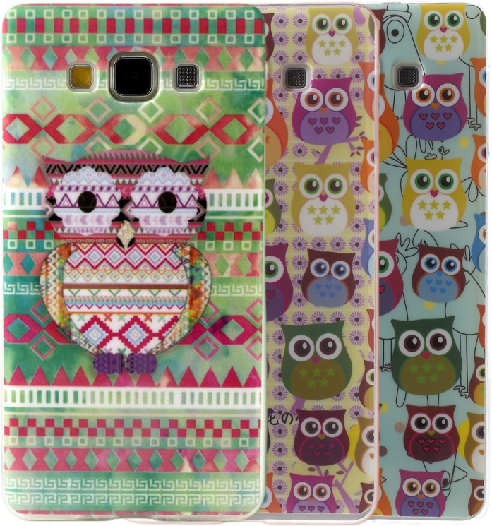 Силиконовая накладка Deexe Owl Series для Samsung Galaxy A7 (A700) - Owl's on a Branch: фото 7 из 7