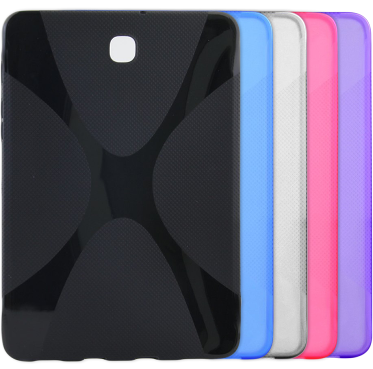 Силиконовая накладка Deexe X-Shaped для Samsung Galaxy Tab A 8.0 (T350/351) - Black: фото 6 из 6