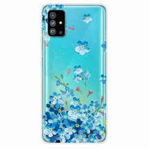 Силіконовий (TPU) чохол Deexe Pretty Glossy для Samsung Galaxy S20 Plus (G985) - Blue Flowers: фото 1 з 5