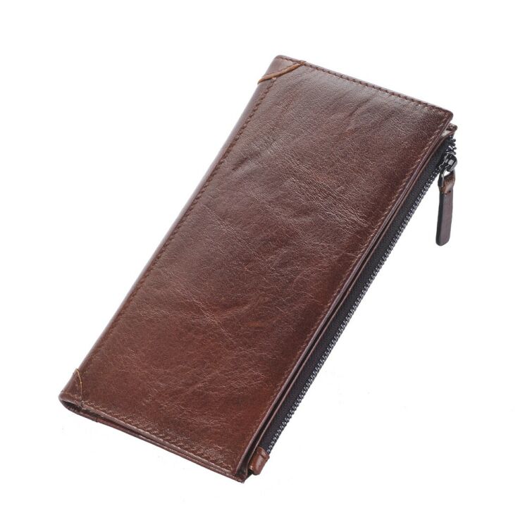 Универсальный кожаный чехол-портмоне UniCase Leather Pouch - Brown: фото 3 из 5