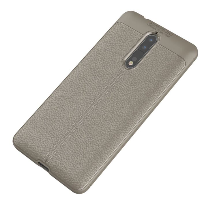 Защитный чехол Deexe Leather Cover для Nokia 8 - Gray: фото 2 из 12
