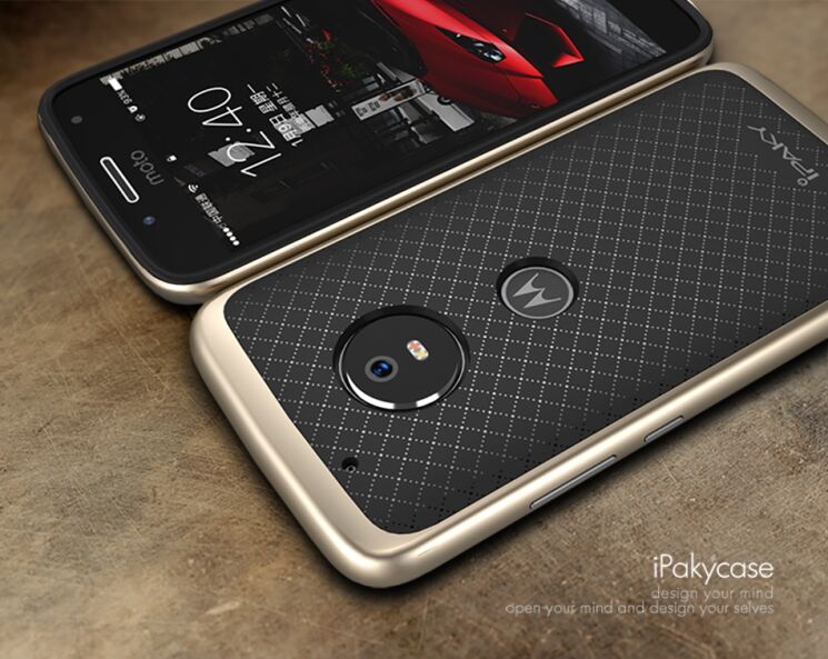 Захисний чохол IPAKY Hybrid для Motorola Moto G5 Plus - Gold: фото 2 з 7