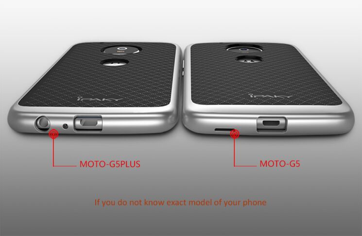 Защитный чехол IPAKY Hybrid для Motorola Moto G5 Plus - Gray: фото 4 из 7