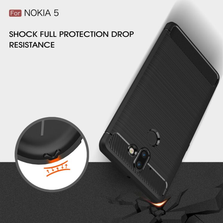 Защитный чехол UniCase Carbon для Nokia 9 - Grey: фото 7 из 10