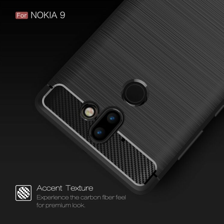 Защитный чехол UniCase Carbon для Nokia 9 - Black: фото 5 из 10