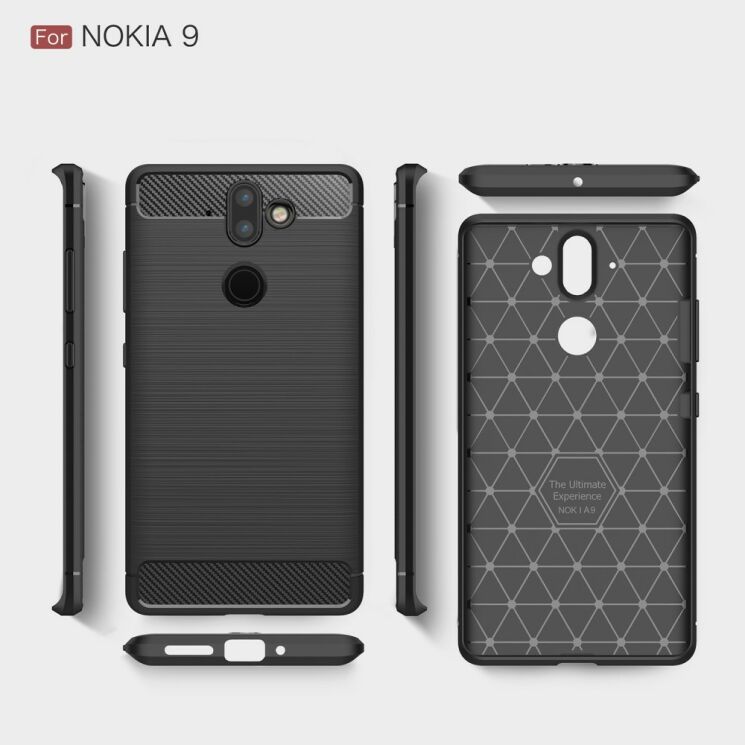 Захисний чохол UniCase Carbon для Nokia 9 - Black: фото 10 з 10