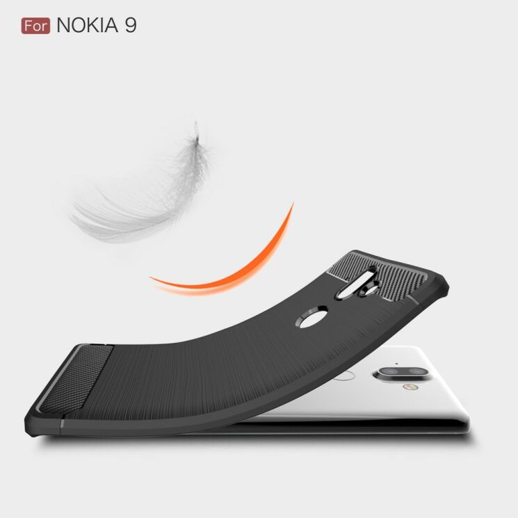 Захисний чохол UniCase Carbon для Nokia 9 - Red: фото 8 з 10